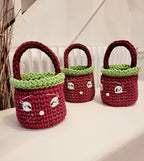 Henkelkorb, Basket crochet, Korb mit Henkel Griff, Hasenkorb, Gehäkelter Korb , Wohnzimmer Dekoration, Ostergeschenk, Gäste, Nordic Stile