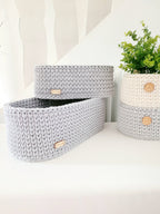 Korb gehäkelt rund Hygienekorb, Kosmetikkorb, Zimmer Dekoration Korb, Badausstattung, Geschenk Korb, Babyzimmer Aufbewahrung rund