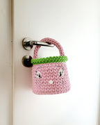 Henkelkorb, Basket crochet, Korb mit Henkel Griff, Hasenkorb, Gehäkelter Korb , Wohnzimmer Dekoration, Ostergeschenk, Gäste, Nordic Stile