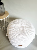 Pouf Sitzpouf Ottomane aus Baumwolle perfekt als Wohnzimmer und Kinderzimmer Dekoration Pouf Hocker mit Mikroperlen Füllung
