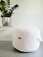 Pouf Sitzpouf Ottomane aus Baumwolle perfekt als Wohnzimmer und Kinderzimmer Dekoration Pouf Hocker mit Mikroperlen Füllung