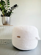 Pouf Sitzpouf Ottomane aus Baumwolle perfekt als Wohnzimmer und Kinderzimmer Dekoration Pouf Hocker mit Mikroperlen Füllung