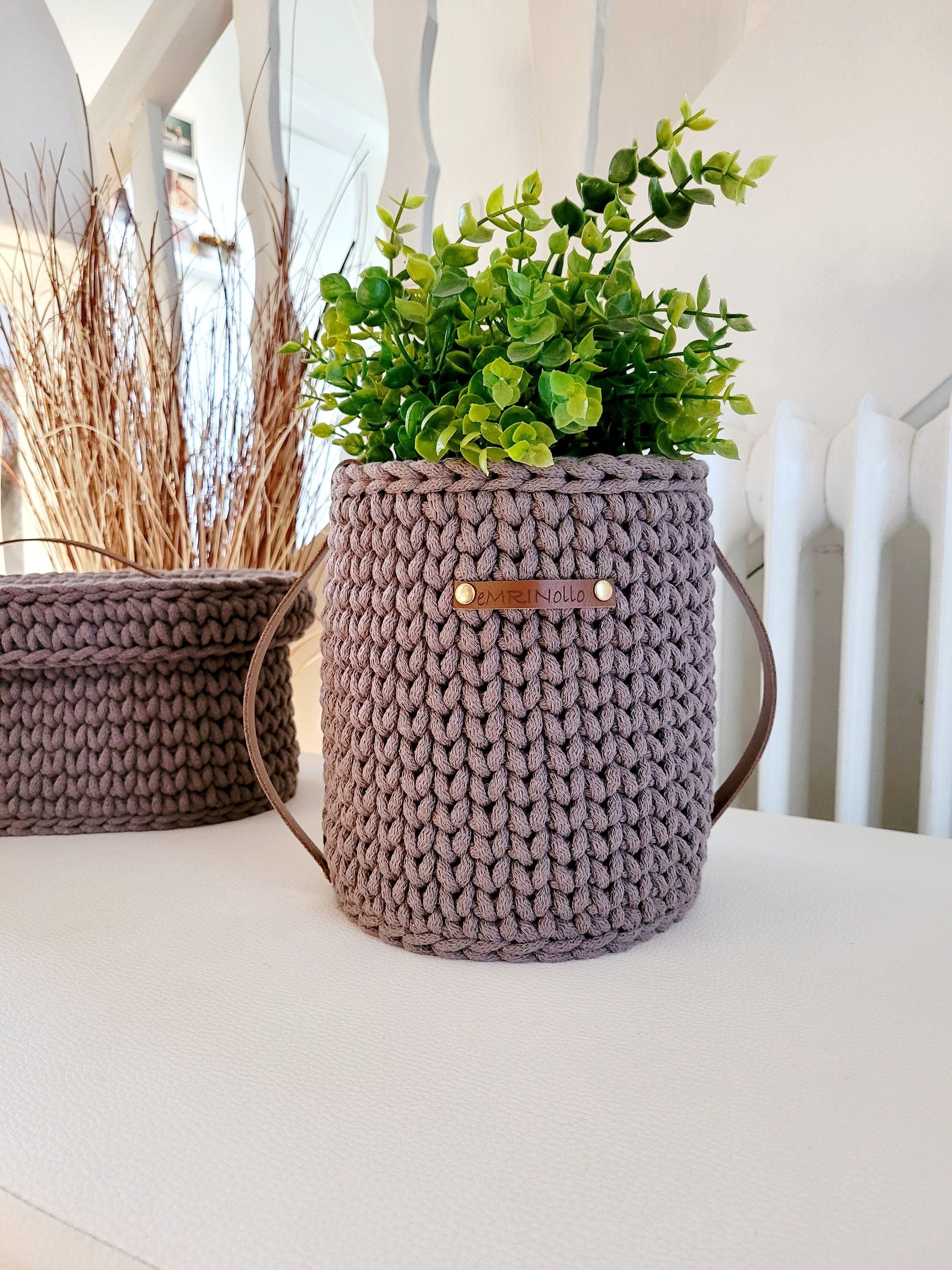 Korb rund, Aufbewahrung chic, stylisches Wohnzimmer- und Babyzimmer deko, praktischer Aufbewahrungskorb, Idee für Flur und Bad