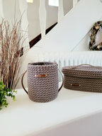 Korb rund, Aufbewahrung chic, stylisches Wohnzimmer- und Babyzimmer deko, praktischer Aufbewahrungskorb, Idee für Flur und Bad