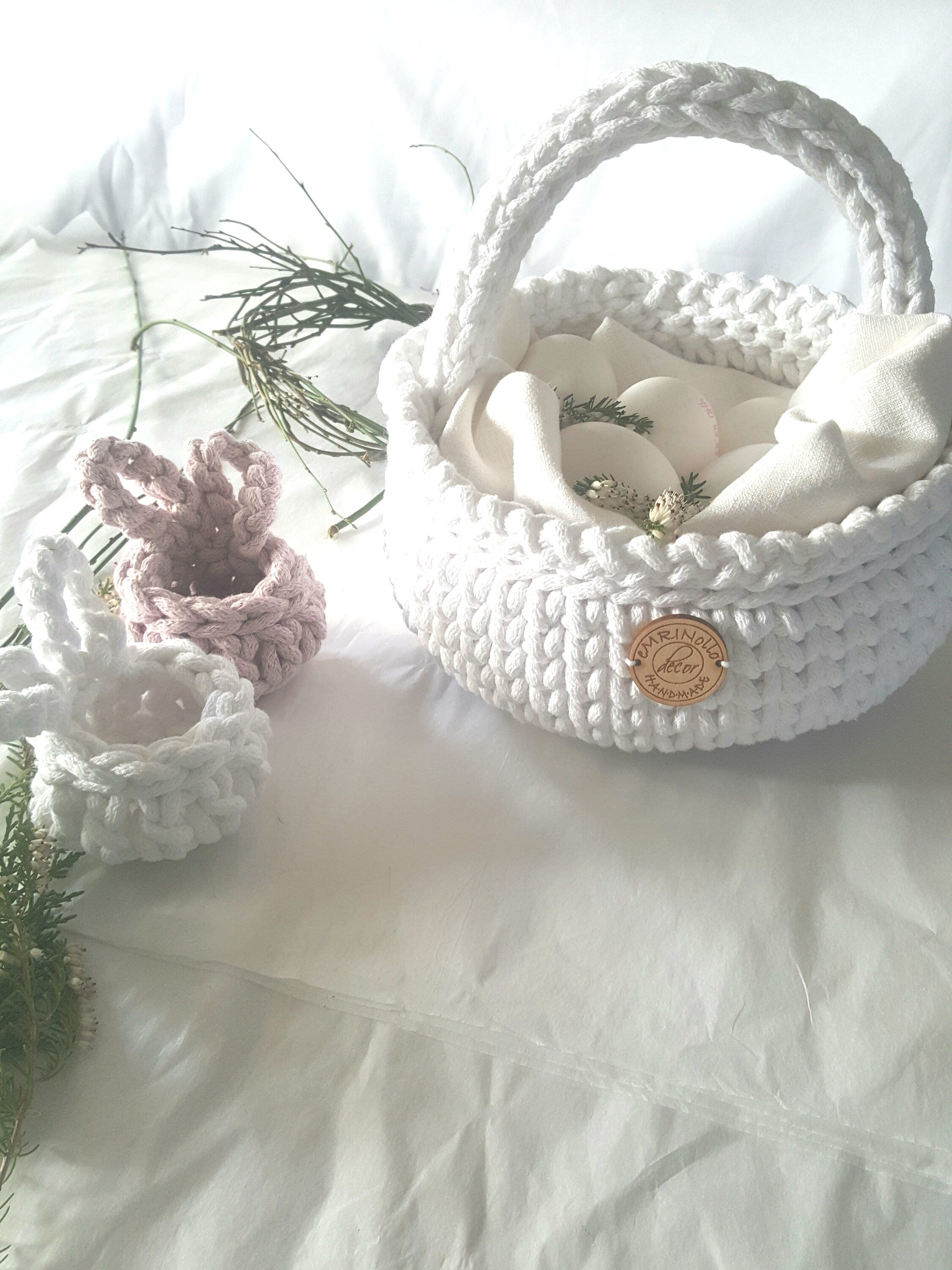 Hasenbecher, Eierbecher BunnyBasket, häkeln HasenKorb, Esszimmer Dekoration, Gastgebergeschenk, Wohnzimmer Dekoration, Nordic Stile