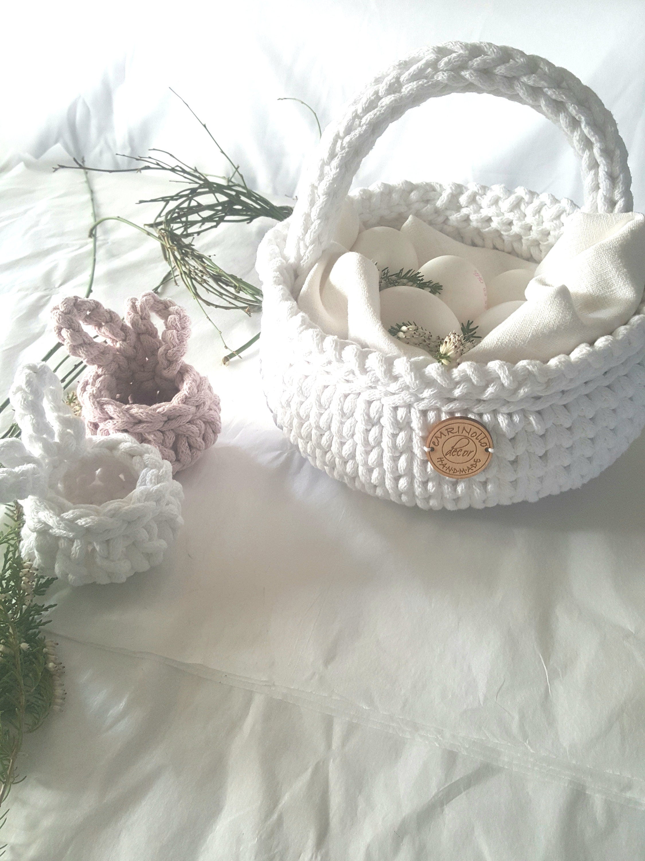 Hasenbecher, Easterbunny, Eierbecher, Hasenkorb, Gehäkelter Korb , Wohnzimmer Dekoration, Ostergeschenk, Gäste, Nordic Stile