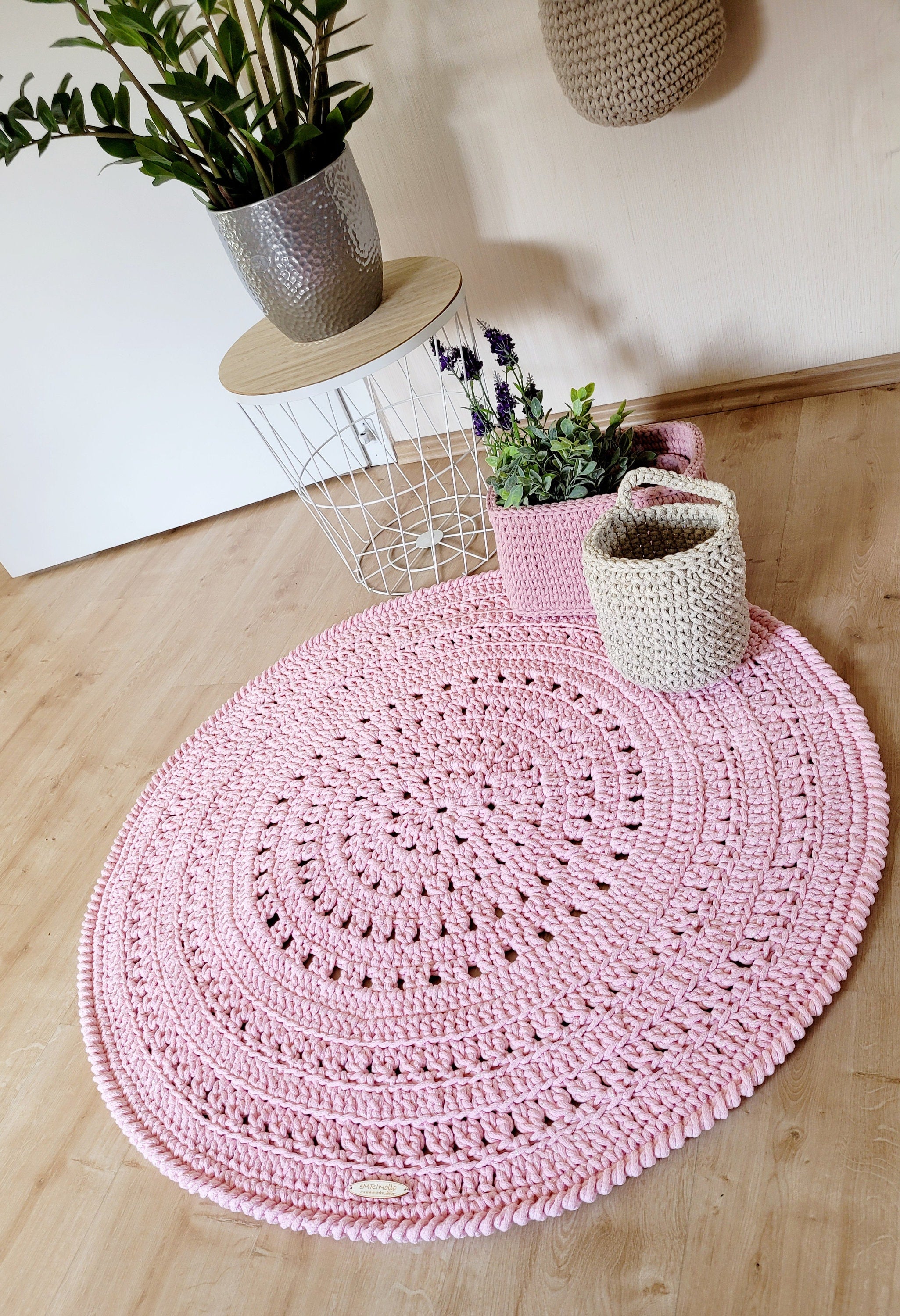 Moderne Teppiche Wohnzimmer - waschbarer Teppich rund -Teppich skandinavisch design – Spielteppich - Babyzimmer Teppich rund - Fantasyroom