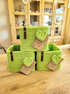 Aufbewahrungskorb eckig als Regalkorb / Badezimmer Organizer / Geschenkkorb/ Aufbewahrungsbox Kinder/ Korb rechteckig/ Wickeltisch Organizer