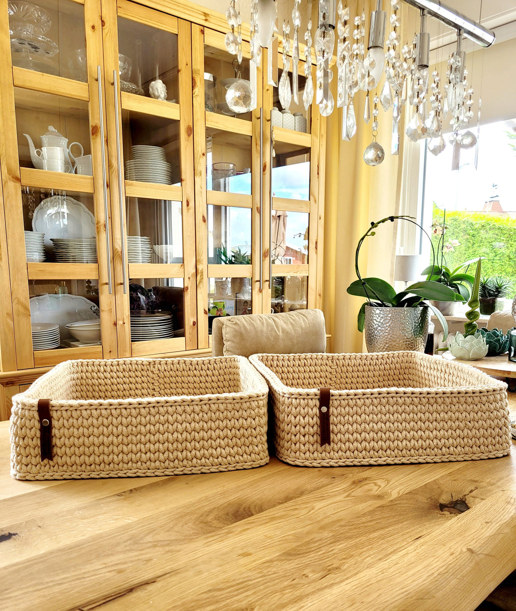 Regalkorb, Badezimmer Organizer, Aufbewahrungskorb eckig, Babyzimmer deko, Körbe für Regal, Tisch dekorieren, Korb für Decken