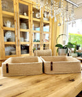 Regalkorb, Badezimmer Organizer, Aufbewahrungskorb eckig, Babyzimmer deko, Körbe für Regal, Tisch dekorieren, Korb für Decken