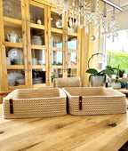 Regalkorb, Badezimmer Organizer, Aufbewahrungskorb eckig, Babyzimmer deko, Körbe für Regal, Tisch dekorieren, Korb für Decken
