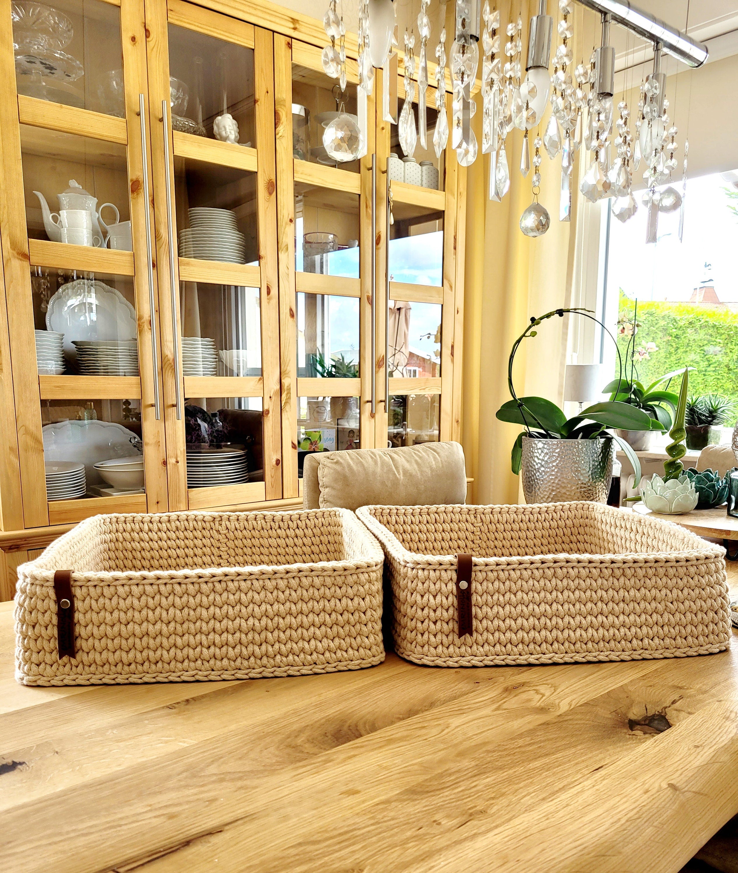 Regalkorb, Badezimmer Organizer, Aufbewahrungskorb eckig, Babyzimmer deko, Körbe für Regal, Tisch dekorieren, Korb für Decken