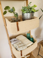 Regalkorb, Badezimmer Organizer, Aufbewahrungskorb eckig, Babyzimmer deko, Körbe für Regal, Tisch dekorieren, Korb für Decken