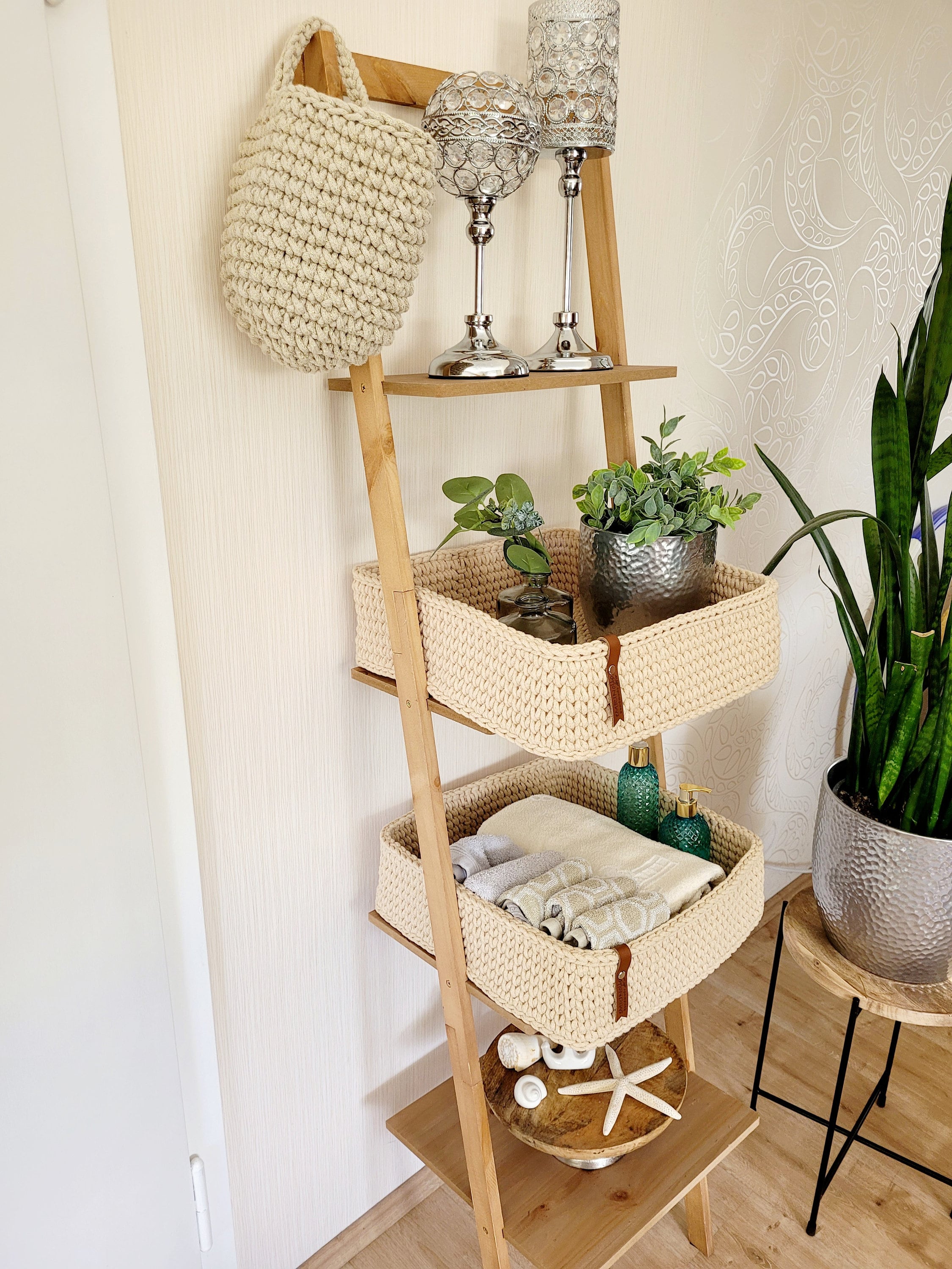 Regalkorb, Badezimmer Organizer, Aufbewahrungskorb eckig, Babyzimmer deko, Körbe für Regal, Tisch dekorieren, Korb für Decken
