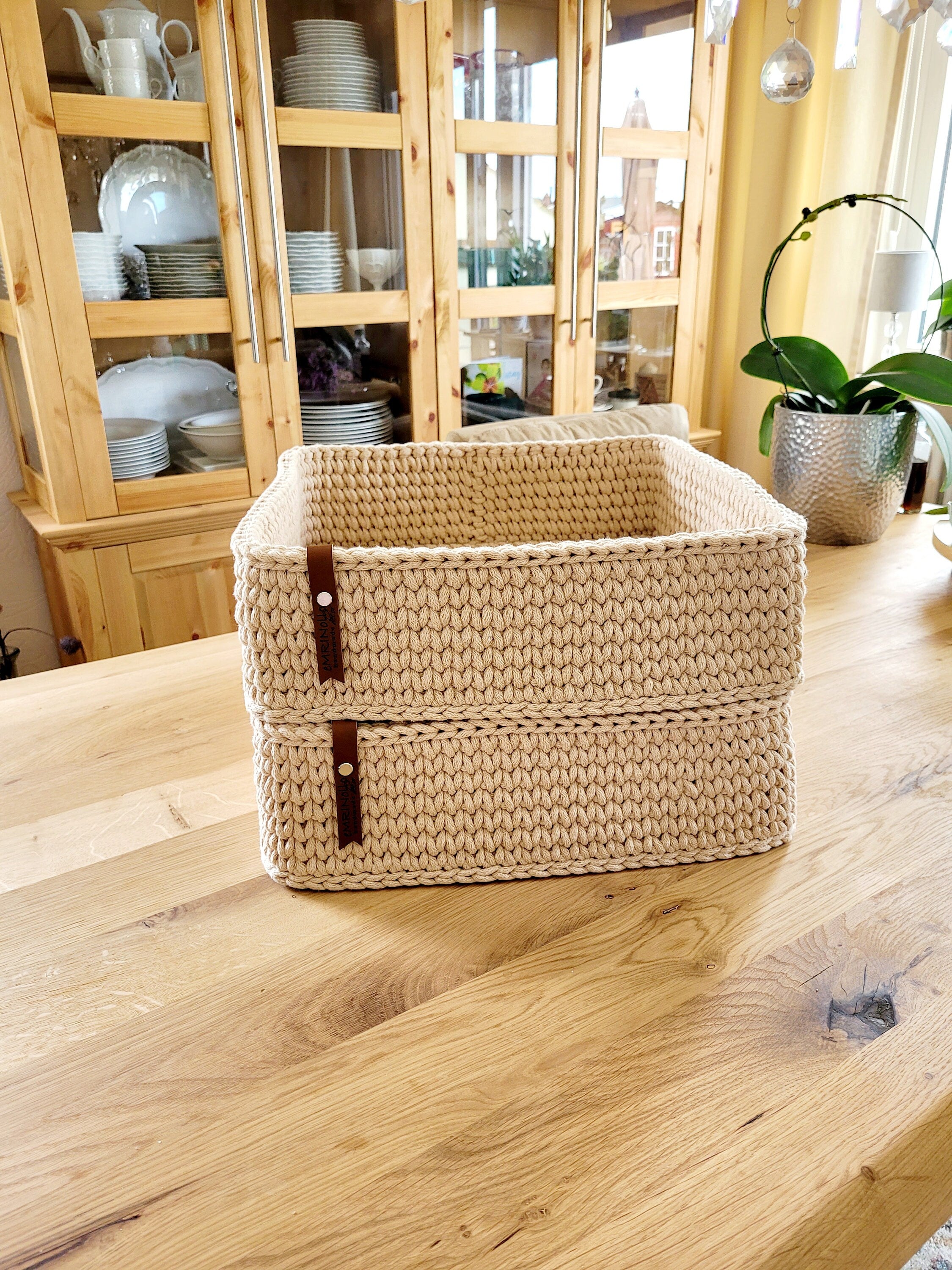 Regalkorb, Badezimmer Organizer, Aufbewahrungskorb eckig, Babyzimmer deko, Körbe für Regal, Tisch dekorieren, Korb für Decken