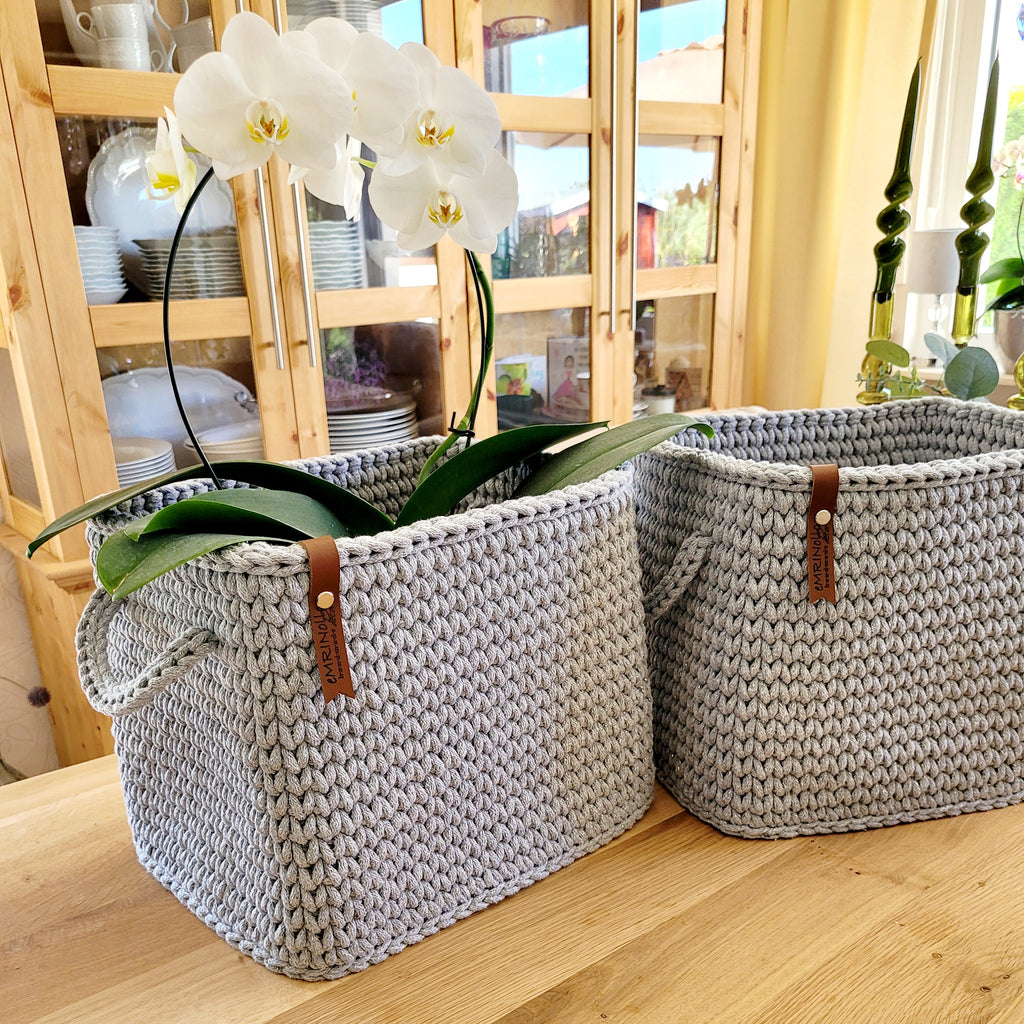 Regalkorb, Aufbewahrungskorb Kinderzimmer, Korb für Decken, Bücherkiste, Dekokörbe Wohnzimmer, Wickeltisch Organizer, Aufbewahrungsbox