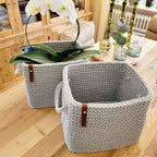 Regalkorb, Aufbewahrungskorb Kinderzimmer, Korb für Decken, Bücherkiste, Dekokörbe Wohnzimmer, Wickeltisch Organizer, Aufbewahrungsbox