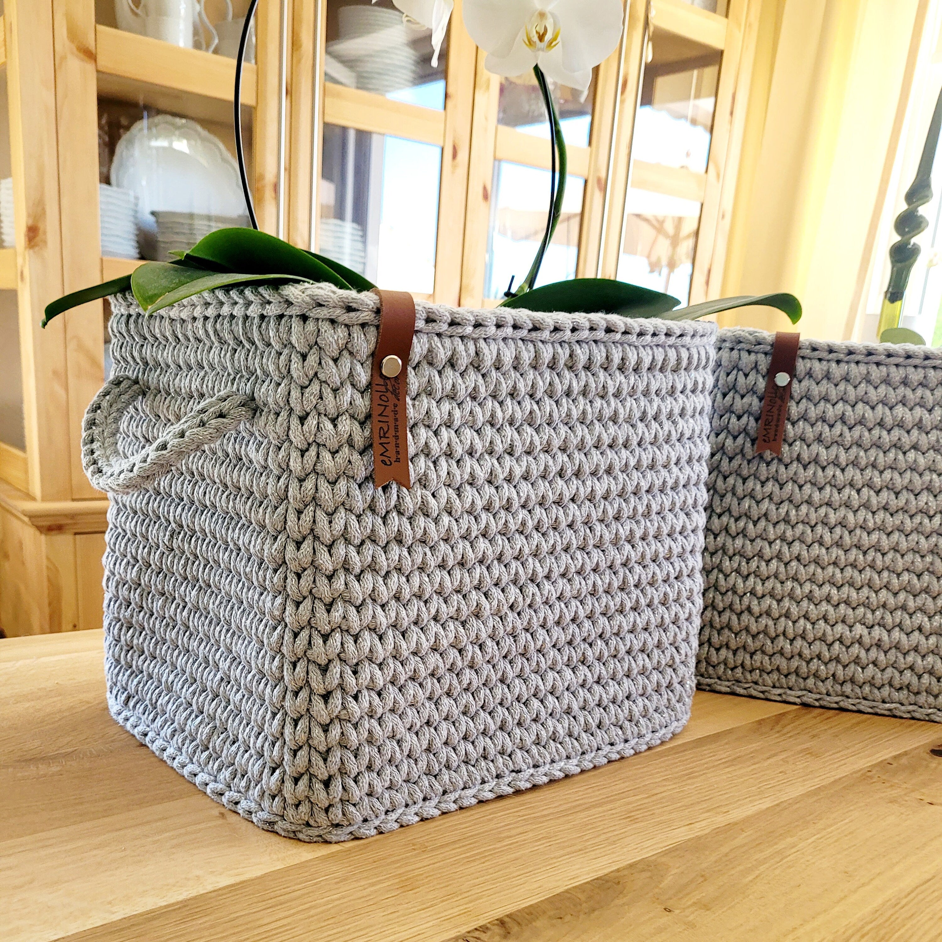 Regalkorb, Aufbewahrungskorb Kinderzimmer, Korb für Decken, Bücherkiste, Dekokörbe Wohnzimmer, Wickeltisch Organizer, Aufbewahrungsbox