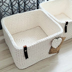 Aufbewahrungskorb eckig als Regalkorb / Badezimmer Organizer / Geschenkkorb/ Aufbewahrungsbox Kinder/ Korb rechteckig/ Wickeltisch Organizer