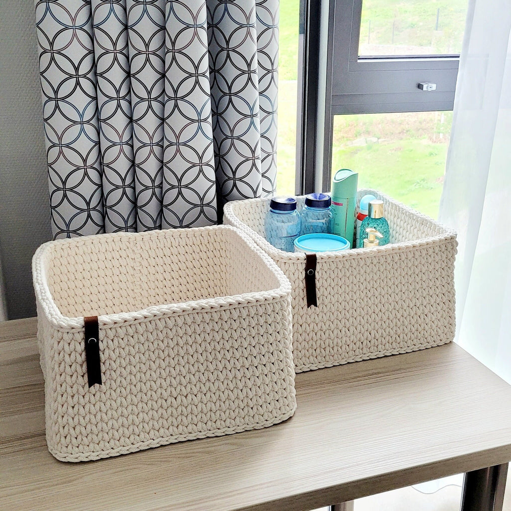 Aufbewahrungskorb eckig als Regalkorb / Badezimmer Organizer / Geschenkkorb/ Aufbewahrungsbox Kinder/ Korb rechteckig/ Wickeltisch Organizer