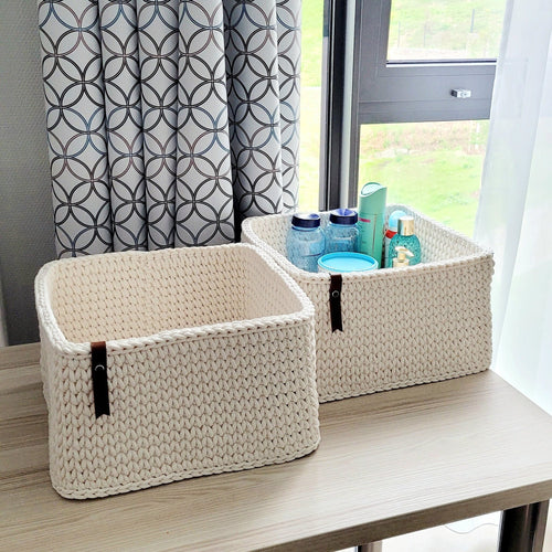 Aufbewahrungskorb eckig als Regalkorb / Badezimmer Organizer / Geschenkkorb/ Aufbewahrungsbox Kinder/ Korb rechteckig/ Wickeltisch Organizer
