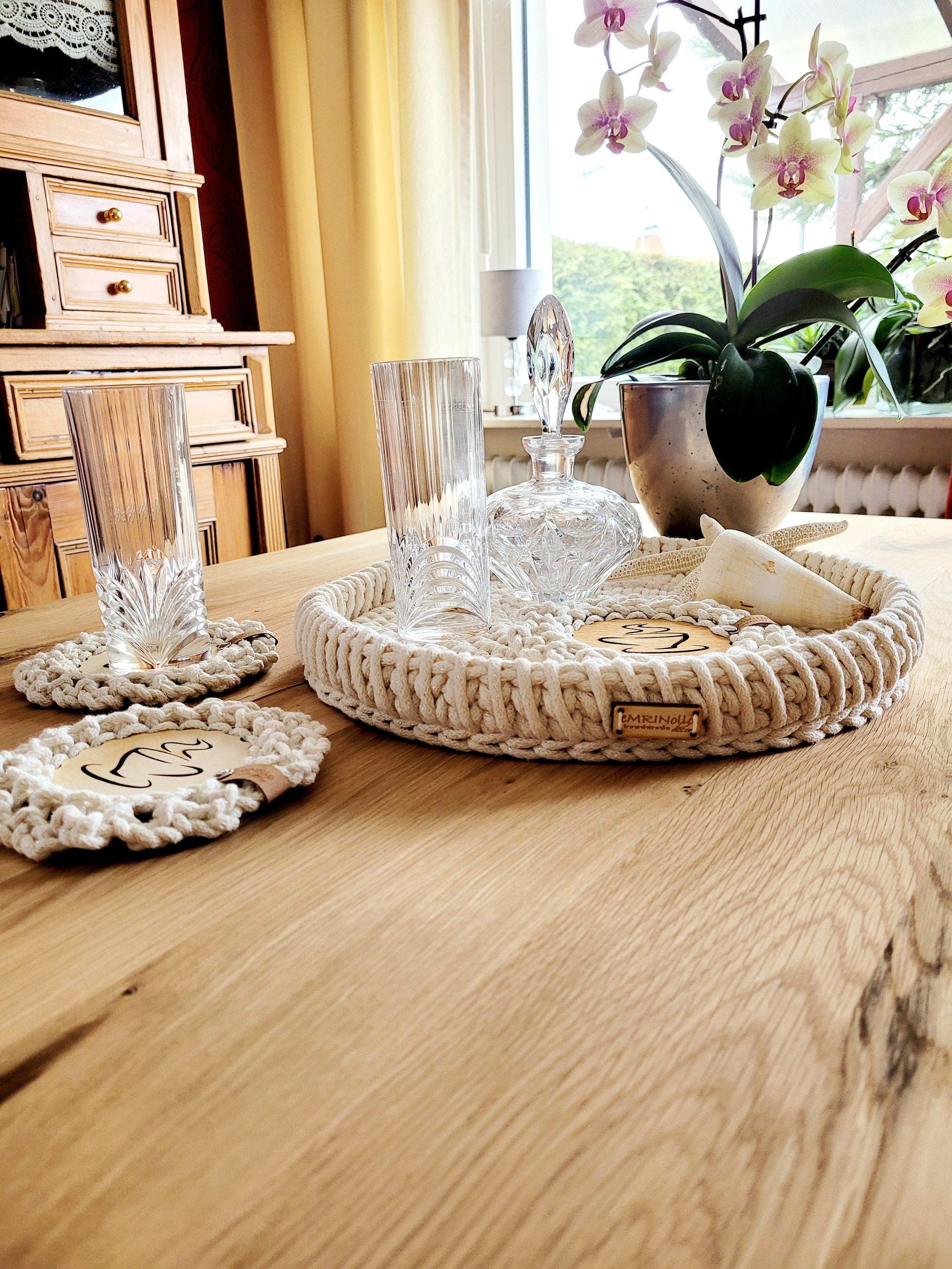 Serviertablett - Couchtisch Deko Tablett –Tischdeko – inspirierende Dekoideen – Obstschale - Schlüsselschale - Tafeldeko- Tischdeko Hochzeit