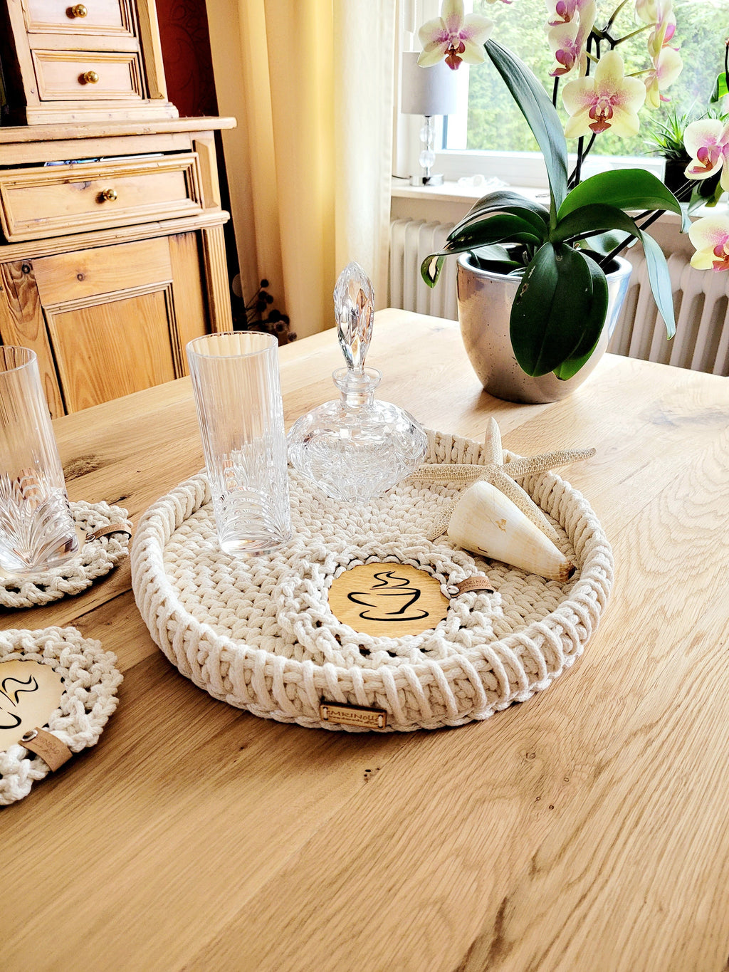 Serviertablett - Couchtisch Deko Tablett –Tischdeko – inspirierende Dekoideen – Obstschale - Schlüsselschale - Tafeldeko- Tischdeko Hochzeit