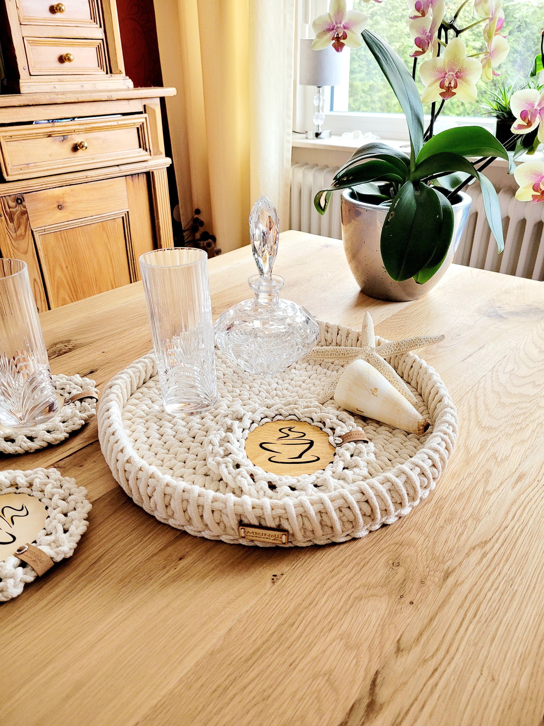 Serviertablett - Couchtisch Deko Tablett –Tischdeko – inspirierende Dekoideen – Obstschale - Schlüsselschale - Tafeldeko- Tischdeko Hochzeit