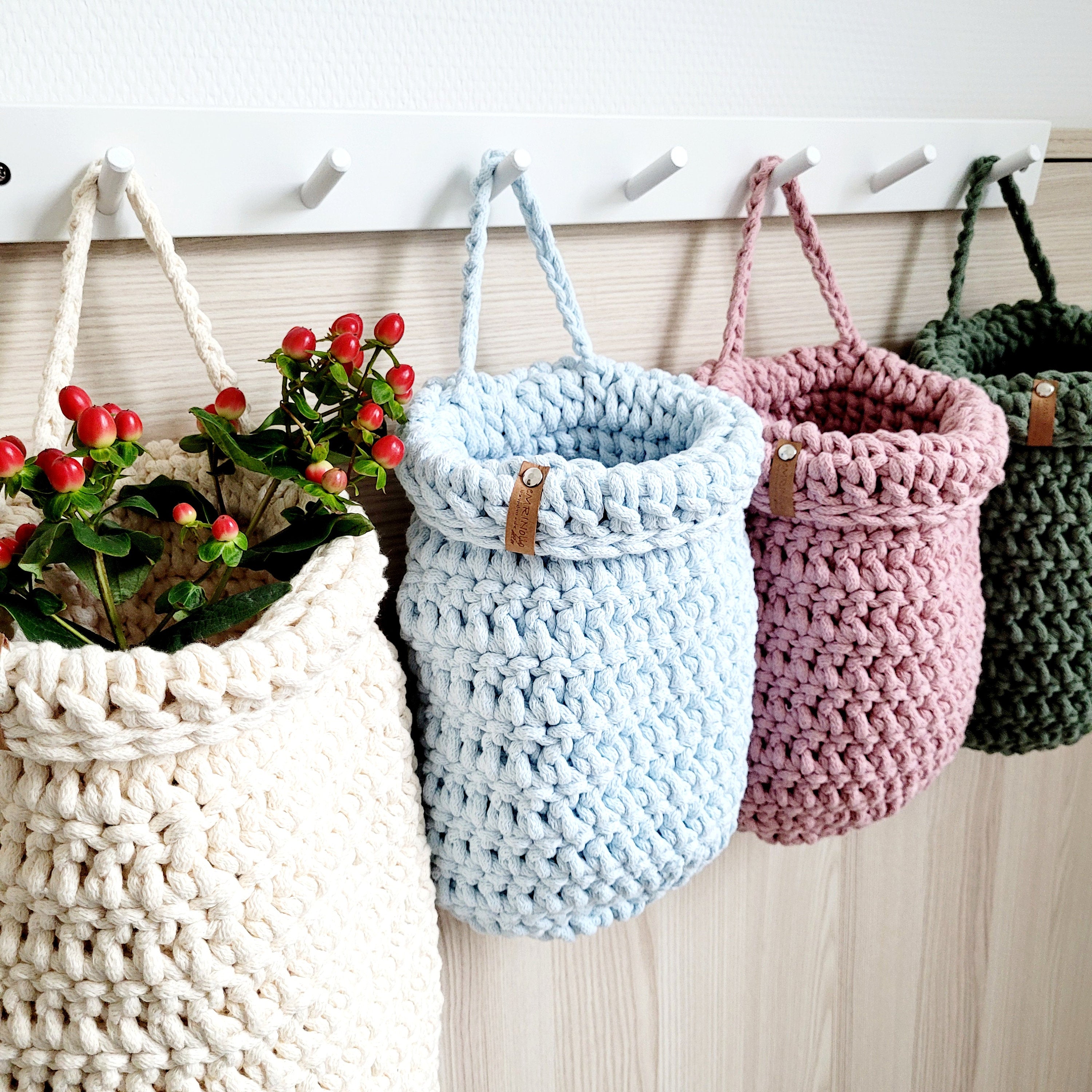 Hängekorb Kinderzimmer - Praktische Wanddeko Babyzimmer und Aufbewahrung in einem! Korb zum Aufhängen - Geschenk zur Geburt - Wandkörbe