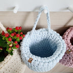 Hängekorb Kinderzimmer - Praktische Wanddeko Babyzimmer und Aufbewahrung in einem! Korb zum Aufhängen - Geschenk zur Geburt - Wandkörbe