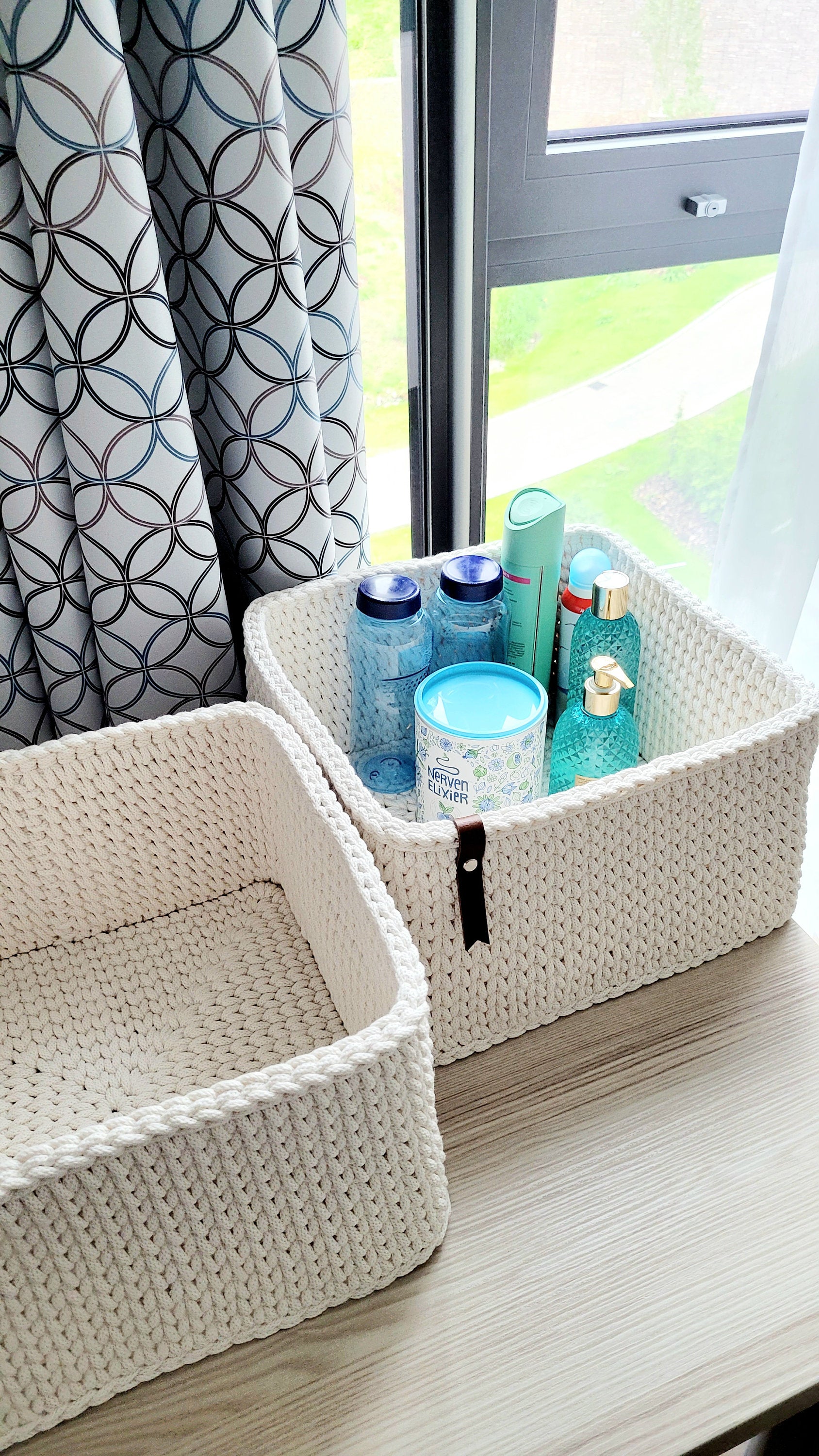 Aufbewahrungskorb eckig als Regalkorb / Badezimmer Organizer / Geschenkkorb/ Aufbewahrungsbox Kinder/ Korb rechteckig/ Wickeltisch Organizer