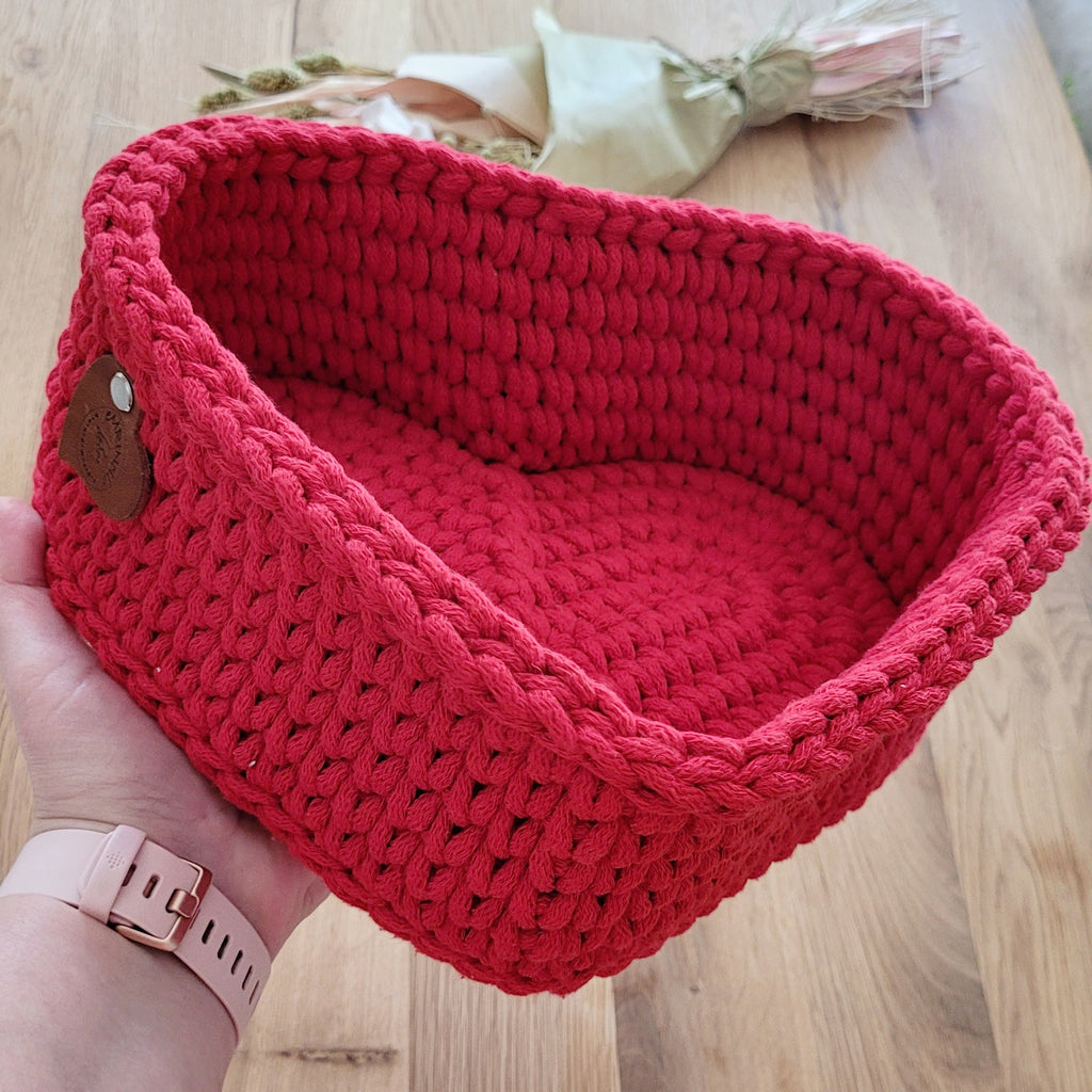 Geschenke für den Partner I Korb in Herzform I Romantische Geschenke I Geburtstag Frau I Partnergeschenke für Verliebte I Unikate I rote