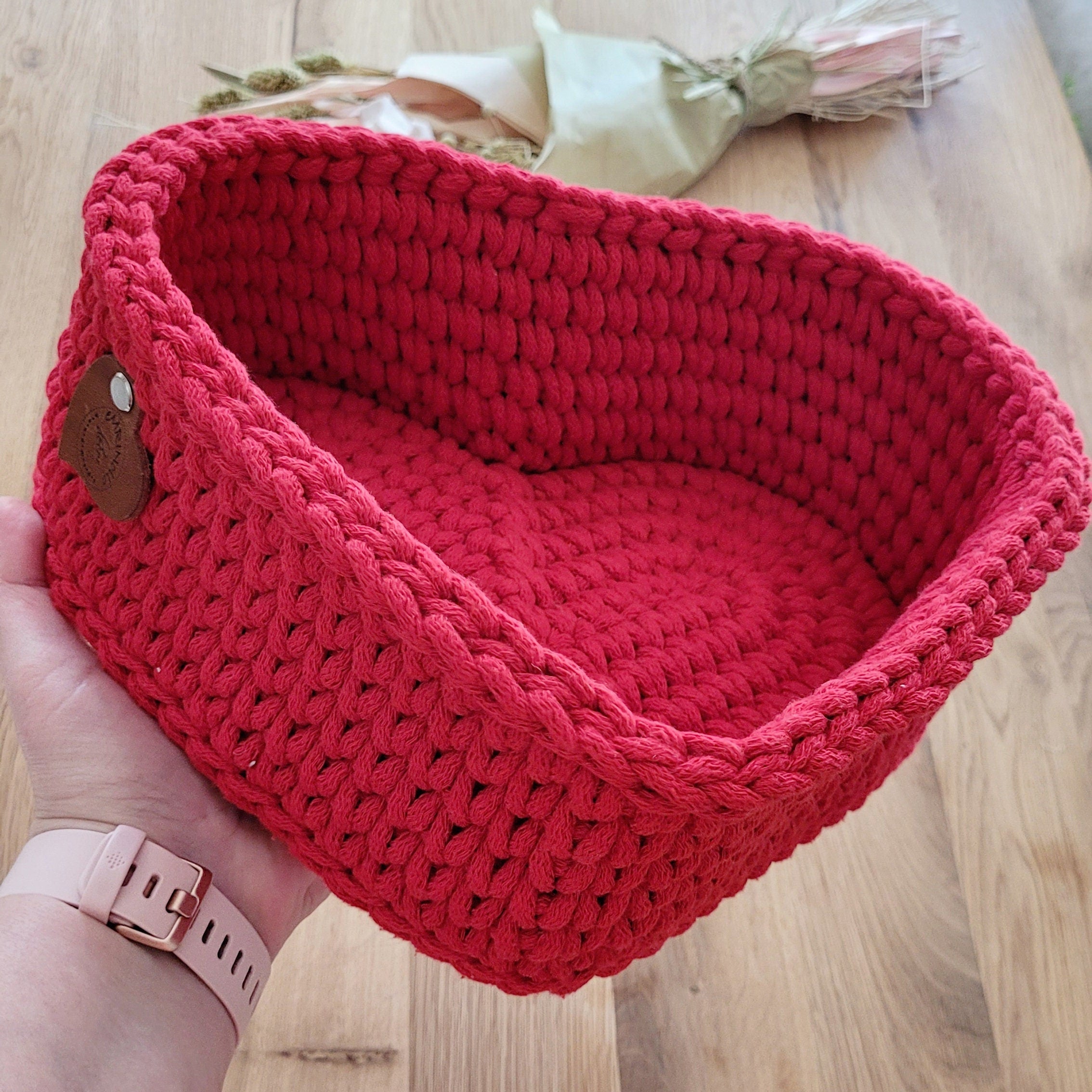 Geschenke für den Partner I Korb in Herzform I Romantische Geschenke I Geburtstag Frau I Partnergeschenke für Verliebte I Unikate I rote