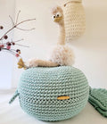 Pouf Ottoman gehäkelt, Babyzimmer deko, Bodenkissen, Sitzkissen, Skandinavisches Kinderzimmer Dekor, Häkelhocker Kinderzimmer, Sitzhocker