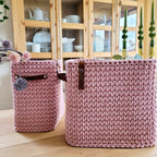 Square high basket - crocheted storage basket, basket for the bathroom, baby room decor, baskets for children's rooms, housewarming gift ide