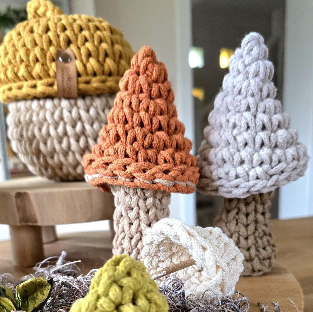 Unsere Pilze sind nicht nur eine tolle Herbstdeko für den Tisch, sondern auch ein kreatives Geschenk für deine Freundin oder ein liebevolles Geschenk für Mütter und Schwestern.