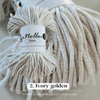Braided cord 3 mm glitter| 100 m | Basic price 1m=0.08 Eur Macrame yarn braided, cotton braided cord, cotton yarn, Cotton cord with glitter