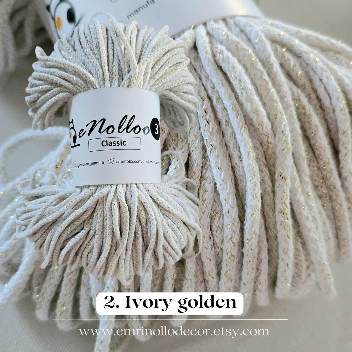 Braided cord 3 mm glitter| 100 m | Basic price 1m=0.08 Eur Macrame yarn braided, cotton braided cord, cotton yarn, Cotton cord with glitter