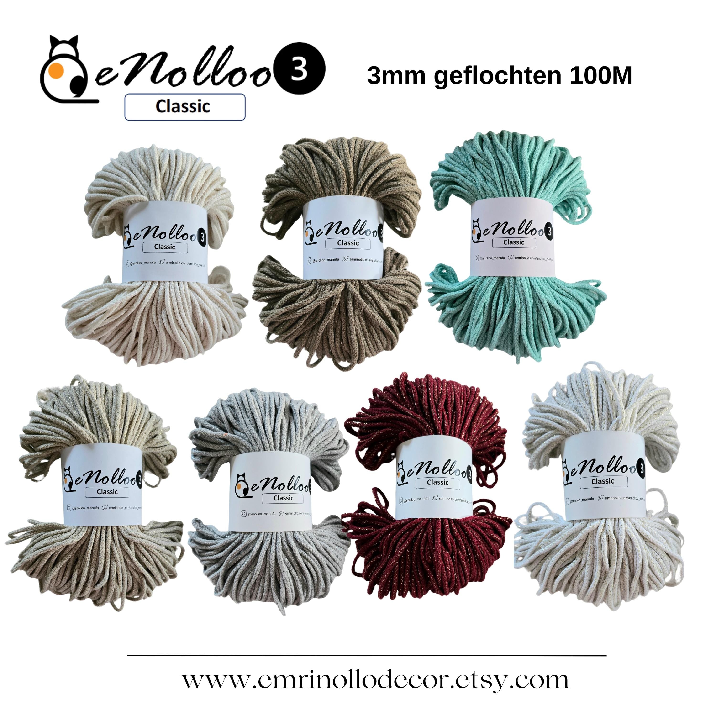 Braided cord 3 mm glitter| 100 m | Basic price 1m=0.08 Eur Macrame yarn braided, cotton braided cord, cotton yarn, Cotton cord with glitter