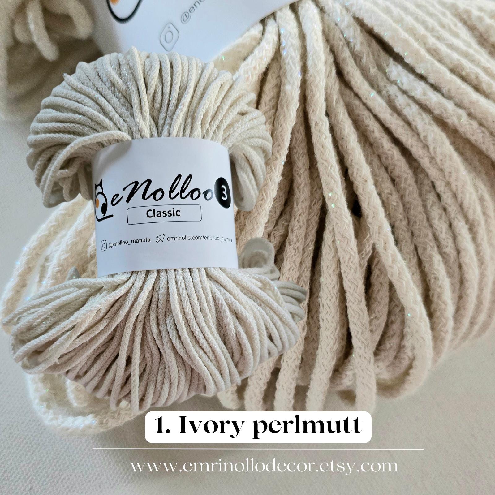 Braided cord 3 mm glitter| 100 m | Basic price 1m=0.08 Eur Macrame yarn braided, cotton braided cord, cotton yarn, Cotton cord with glitter