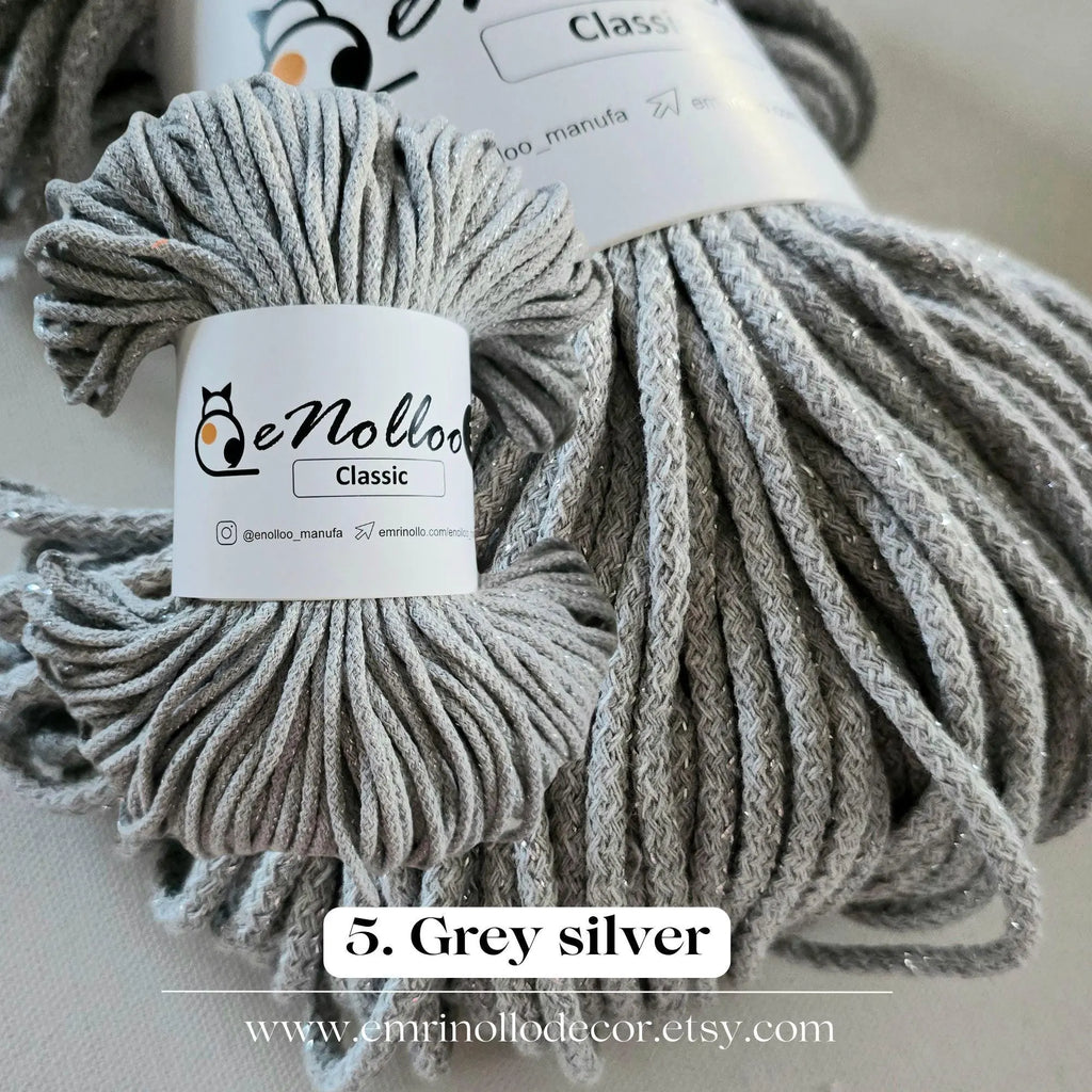 Braided cord 3 mm glitter| 100 m | Basic price 1m=0.08 Eur Macrame yarn braided, cotton braided cord, cotton yarn, Cotton cord with glitter