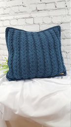Kissen gestrickt, Geschenkidee, moderne Wohnkultur, Dekokissen, stilvolles Sofakissen, skandinavisches Dekor, Baumwollschnur