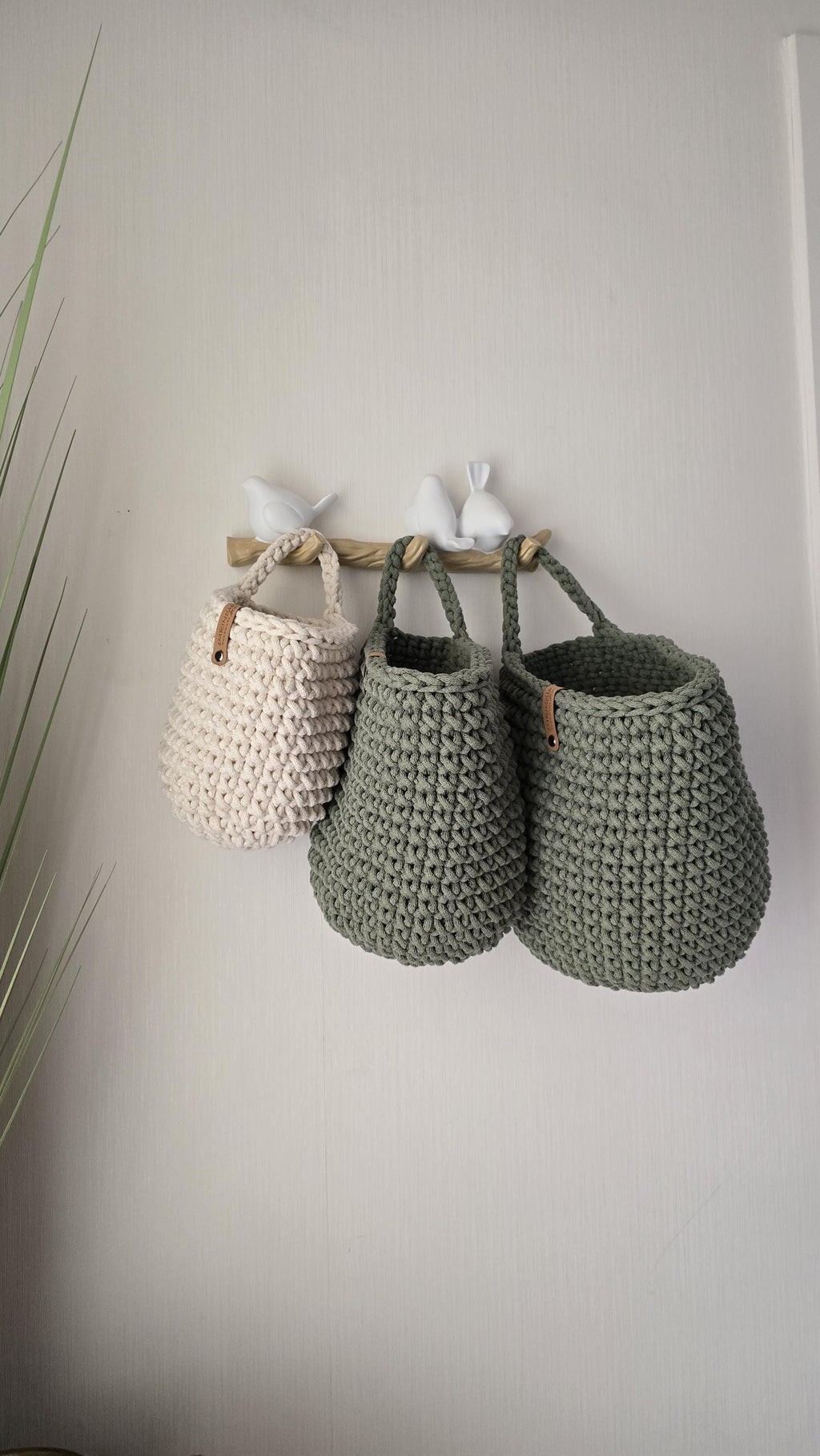 Aufbewahrungskorb Hängekorb Handgefertigte Wohnaccessoires – Skandinavisches Design für Badezimmer oder Babyzimmer