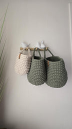 Aufbewahrungskorb Hängekorb Handgefertigte Wohnaccessoires – Skandinavisches Design für Badezimmer oder Babyzimmer