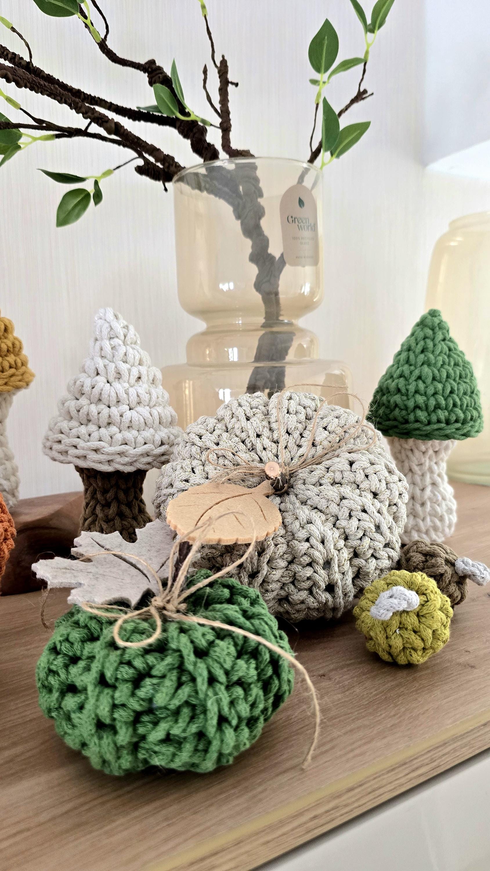 •  wedding fall decor •  halloween crochet •  eco friendly pumpkin •  autumn birthday gift •  fall window decor