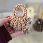 Crochet Bag Charm | Keychain with Ring | Minimalist Accessory