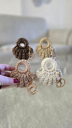 Crochet Bag Charm | Keychain with Ring | Minimalist Accessory