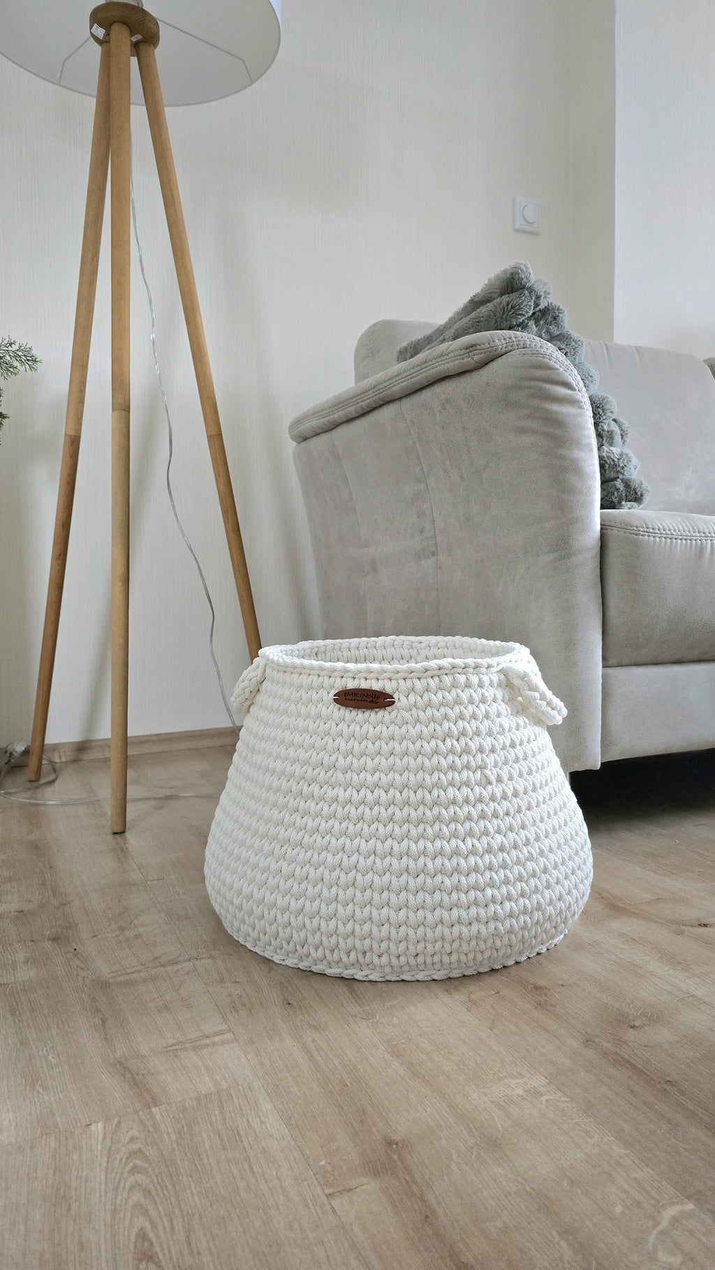 XXL basket providing generous storage space for textiles and household items