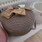Pouf Sitzpouf Ottomane aus Baumwolle perfekt als Wohnzimmer und Kinderzimmer Dekoration Pouf Hocker mit Mikroperlen Füllung