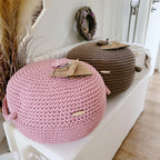 Pouf Sitzpouf Ottomane aus Baumwolle perfekt als Wohnzimmer und Kinderzimmer Dekoration Pouf Hocker mit Mikroperlen Füllung